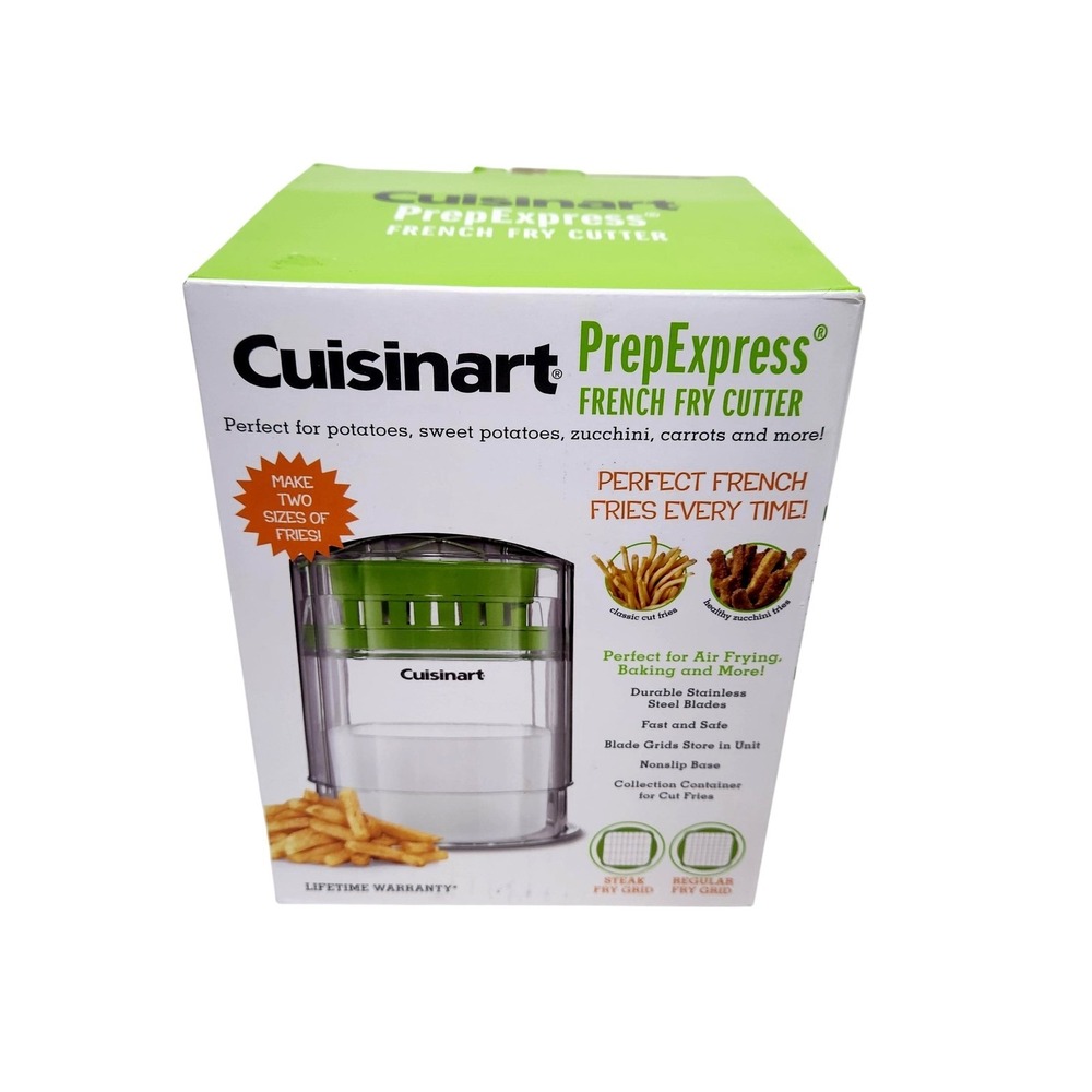 Cuisinart PrepExpress French Fry Cutter Green Manual Push Kitchen Slicer Tool